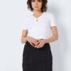 White Womens Basic T-Shirt Noisy May Maya - Women