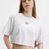 White Womens Crop Top Puma Dare To - Women