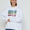 White Women's Oversize Sweatshirt with Replay Inscription - Women