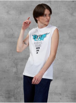 White Women's T-Shirt Diesel - Women White Women's T-Shirt Diesel - Women