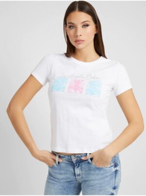 White Women's T-Shirt Guess Alissia - Women