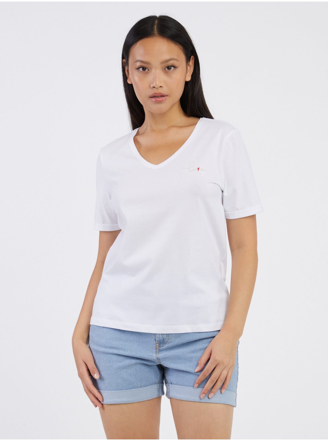 White Women's T-Shirt Pieces Fawna - Women