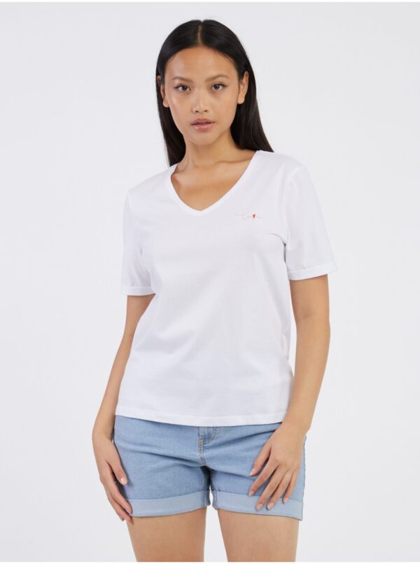 White Women's T-Shirt Pieces Fawna - Women White Women's T-Shirt Pieces Fawna - Women
