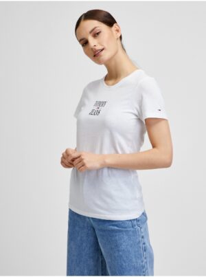 White Women's T-Shirt Tommy Jeans - Women White Women's T-Shirt Tommy Jeans - Women