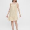 White and Beige Striped Dress Pieces Palli - Women