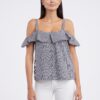 White and Black Checkered Blouse CAMAIEU - Ladies