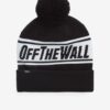 White and Black Men's Patterned Winter Cap with Pompom VANS - Men