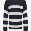 White and Blue Girly Striped Sweater ONLY Sif - Girls