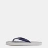 White and Blue Striped Flip-Flops Pieces Blair - Women