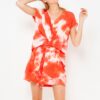 White and Red Batik Shorts CAMAIEU - Women
