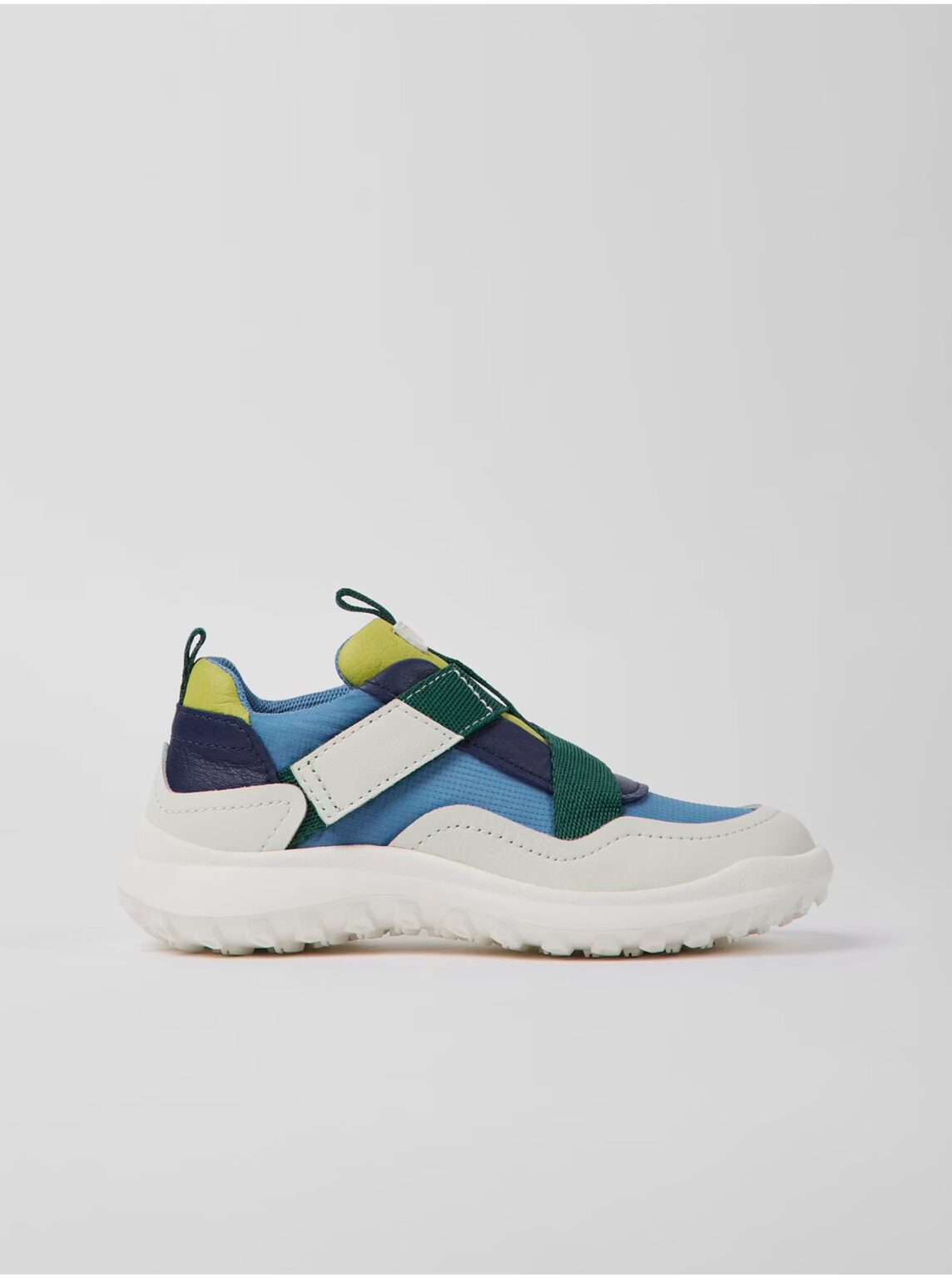 White and blue boys' sneakers with leather details Camper - Boys