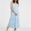 White and blue lady patterned dress ONLY Nova - Women