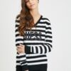 White-black Women's Striped Sweater Guess Pascale - Women
