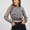 White-black floral short blouse with ruffles TALLY WEiJL - Ladies