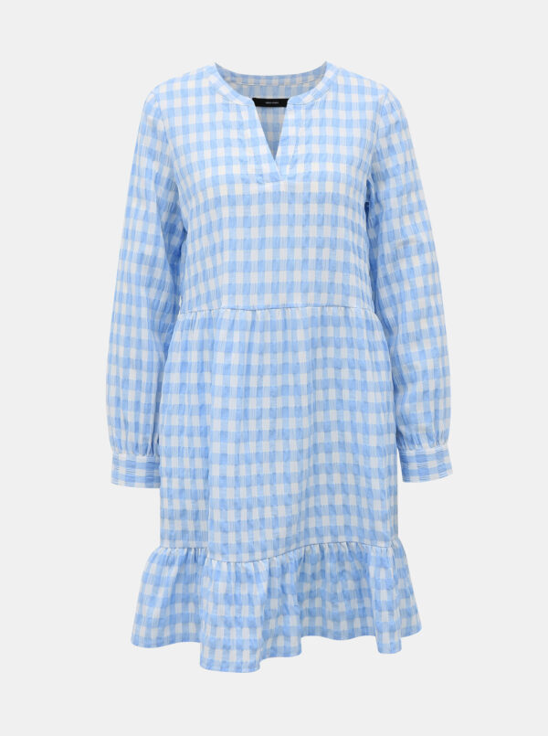 White-blue plaid dress VERO MODA Kimi