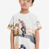 White boys' T-shirt with print Desigual Aqua - Boys