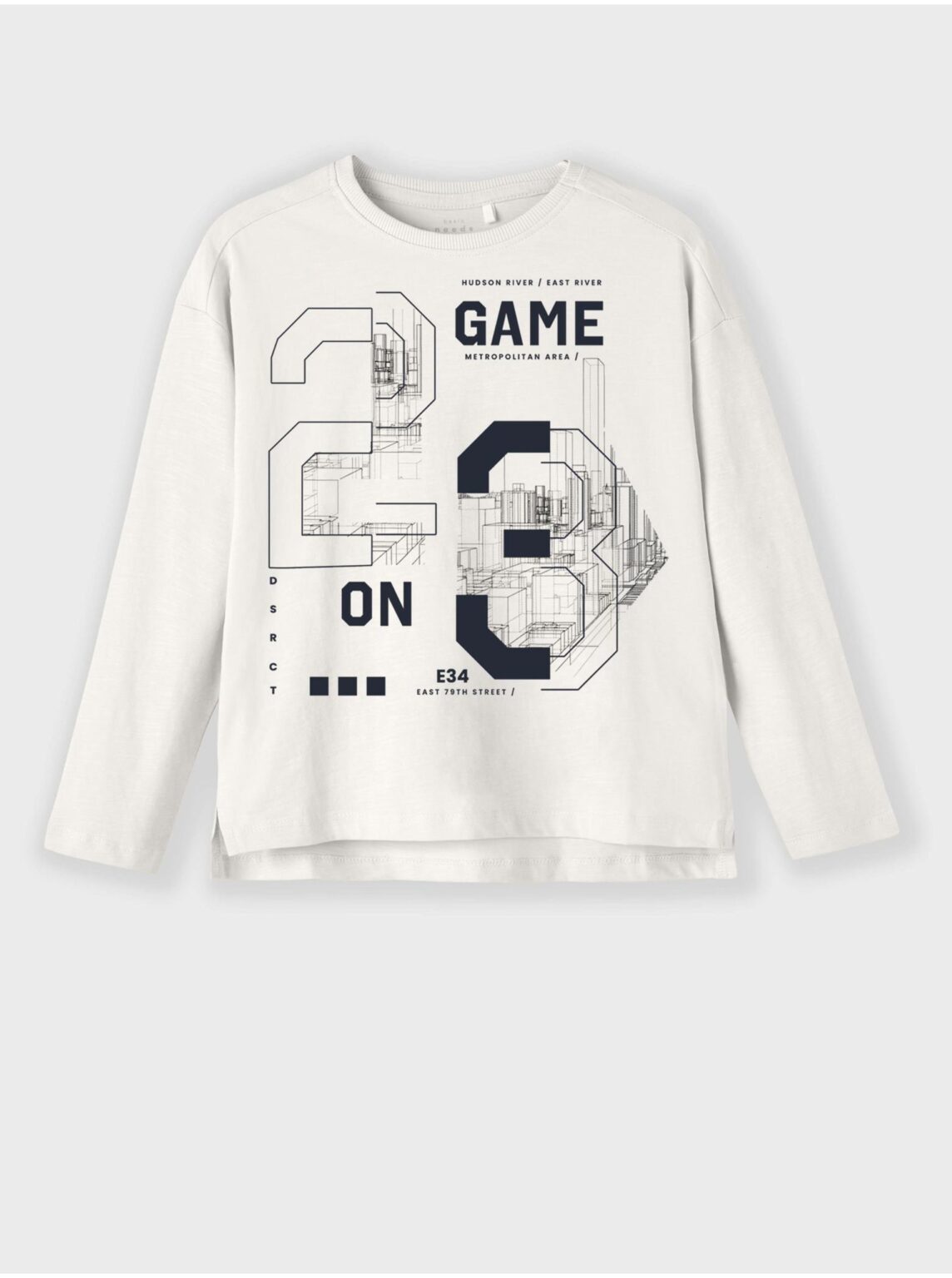 White boys' long-sleeved T-shirt name it Vob - Boys