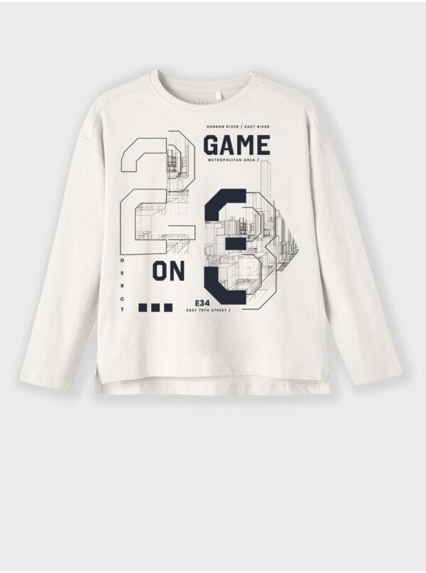 White boys' long-sleeved T-shirt name it Vob - Boys