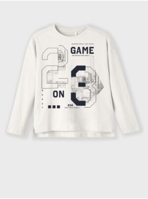 White boys' long-sleeved T-shirt name it Vob - Boys
