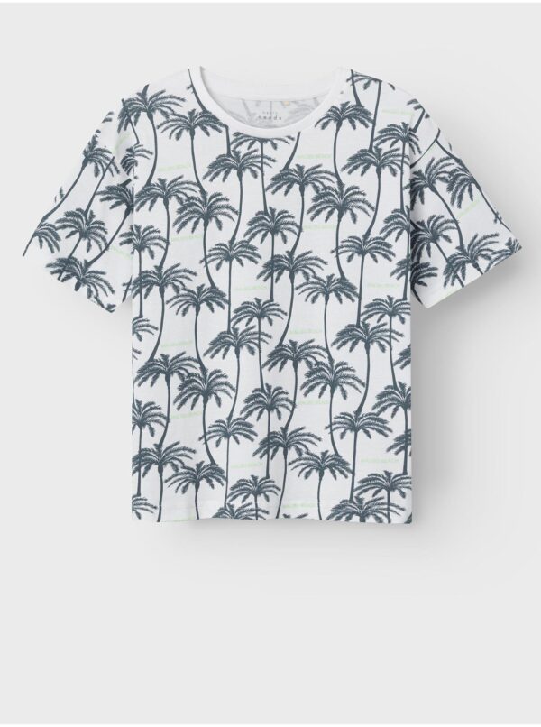 White boys' patterned t-shirt name it Valther - Boys