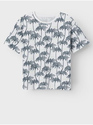 White boys' patterned t-shirt name it Valther - Boys