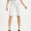 White denim skinny fit shorts Noisy May Callie - Women's