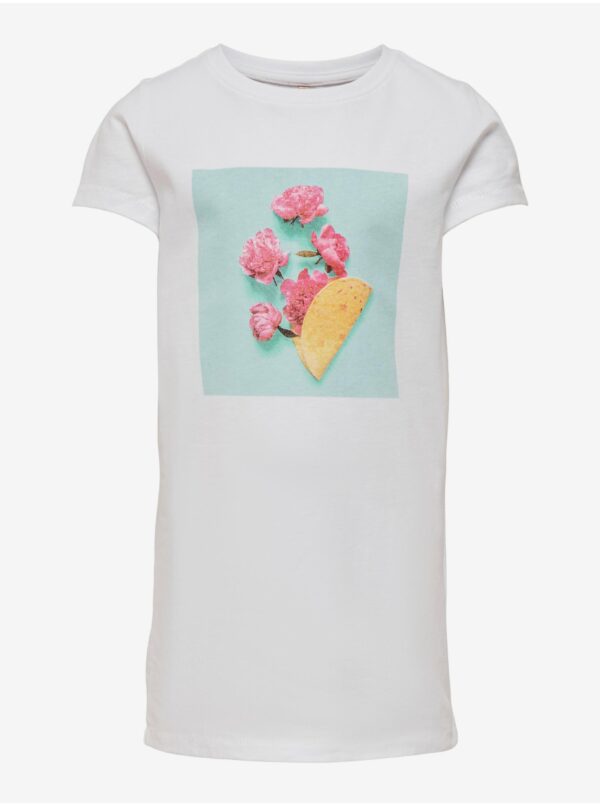 White girls' T-shirt ONLY Hazel - Girls