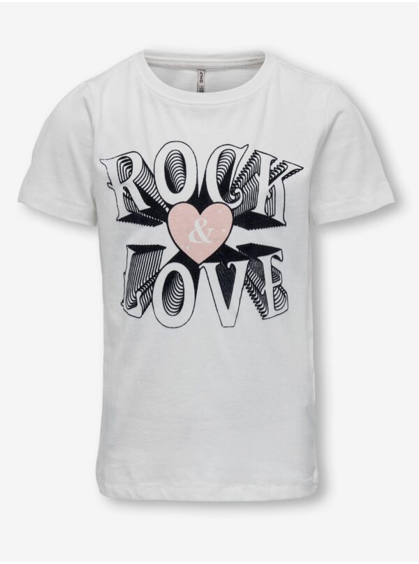White girl's T-shirt ONLY Maggie - Girls