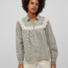 White-gray women's striped blouse VILA Shenas - Women's