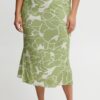 White-green patterned midi skirt Fransa - Ladies