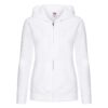 White hoodie zipped Fruit Of The loom