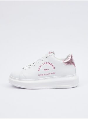 White leather women's sneakers KARL LAGERFELD - Women's