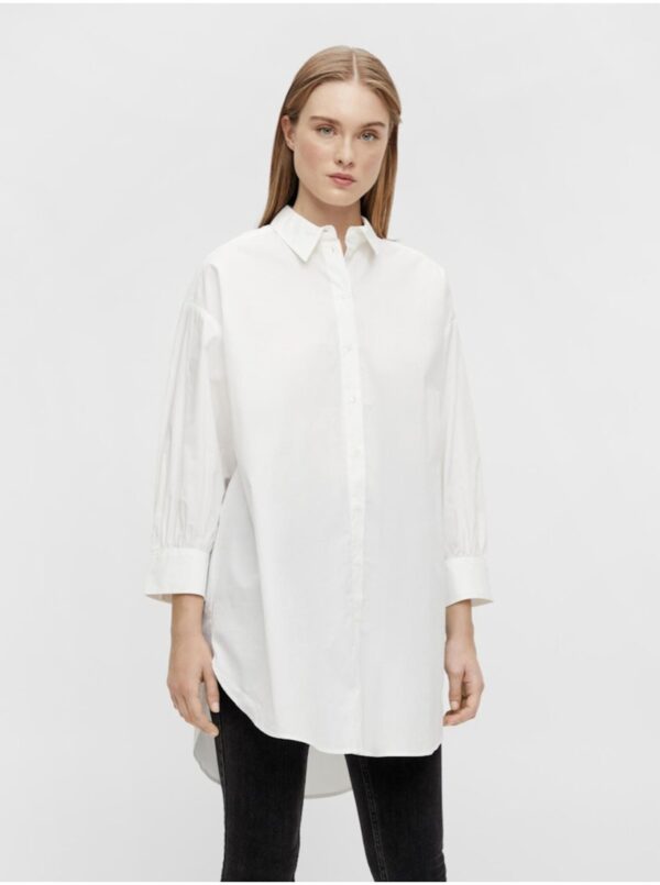 White long shirt . OBJECT Mahin - Ladies White long shirt . OBJECT Mahin - Ladies