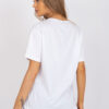 White loose T-shirt with appliqué and print