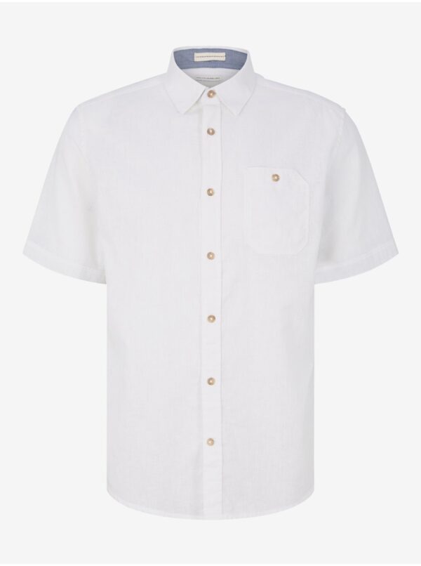 White men's linen shirt Tom Tailor - Men's
