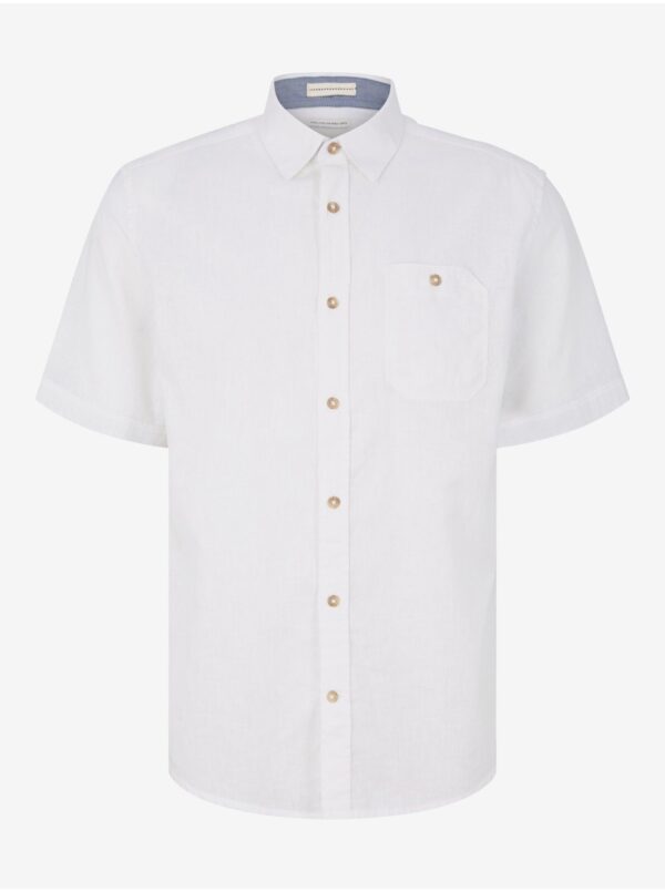 White men's linen shirt Tom Tailor - Men's