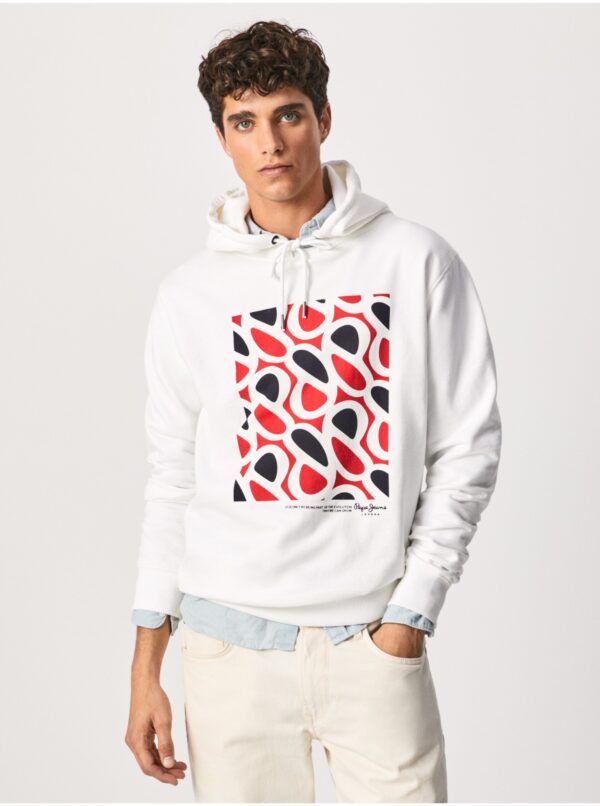 White men's sweatshirt Pepe Jeans Dardanus - Men's