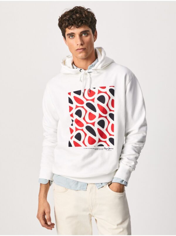 White men's sweatshirt Pepe Jeans Dardanus - Men's
