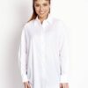 White oversize shirt drawstringed sides LeMonada