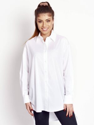 White oversize shirt drawstringed sides LeMonada White oversize shirt drawstringed sides LeMonada
