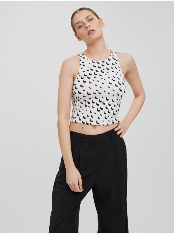 White patterned tank top VERO MODA Tessa - Women White patterned tank top VERO MODA Tessa - Women