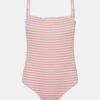 White-pink striped one-piece swimwear VERO MODA Emily - Women