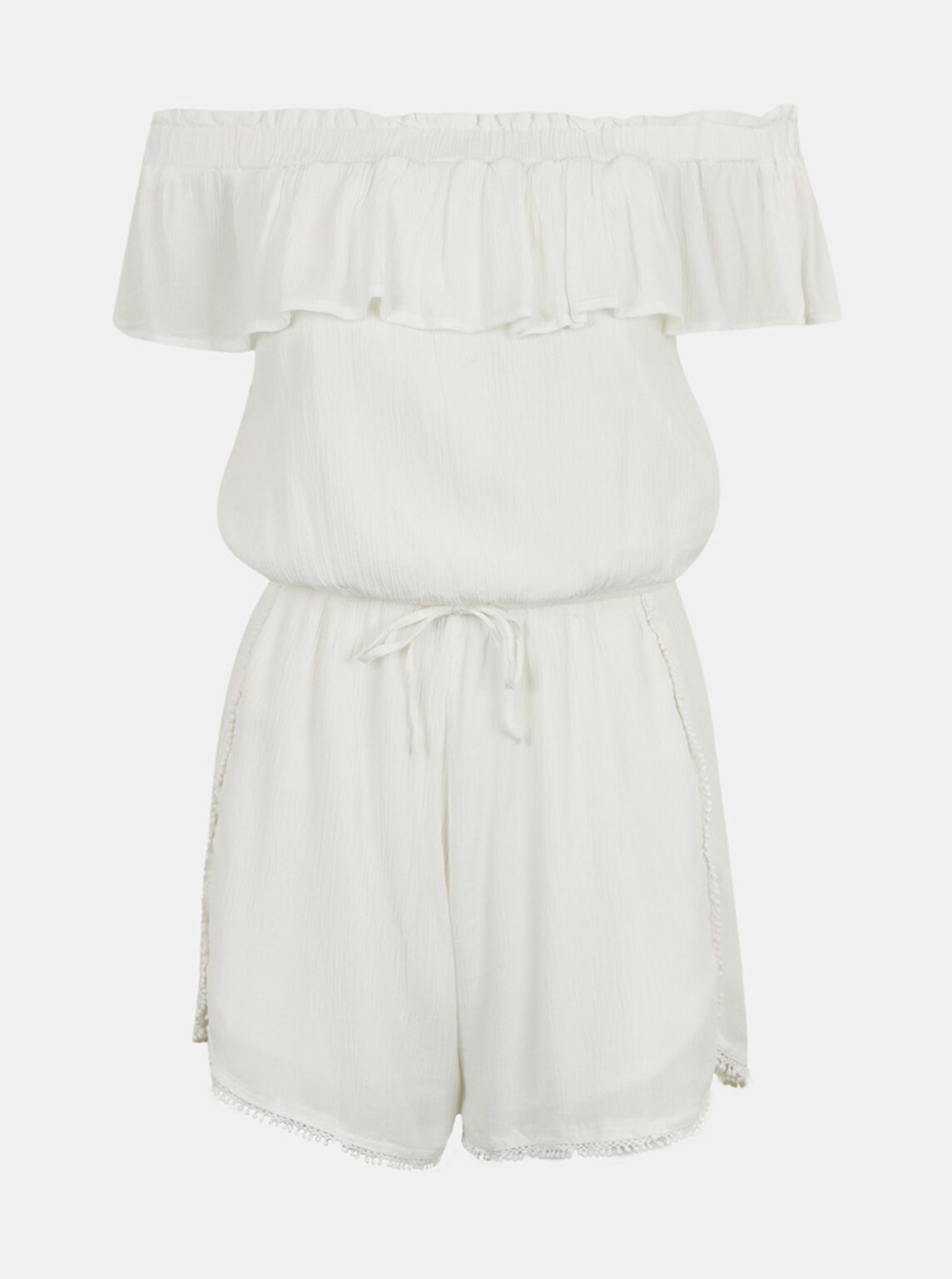White short jumpsuit with exposed shoulders TALLY WEiJL - Women's
