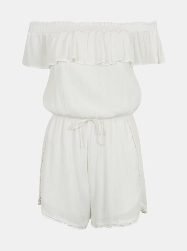 White short jumpsuit with exposed shoulders TALLY WEiJL - Women's