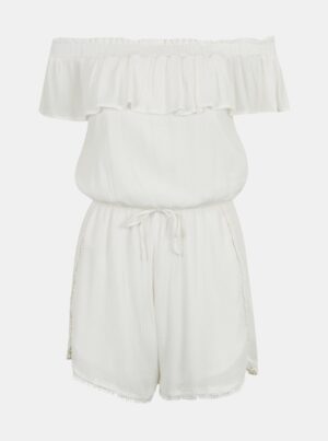 White short jumpsuit with exposed shoulders TALLY WEiJL - Women's