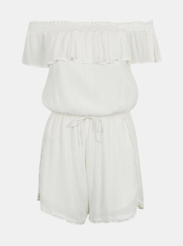 White short jumpsuit with exposed shoulders TALLY WEiJL - Women's