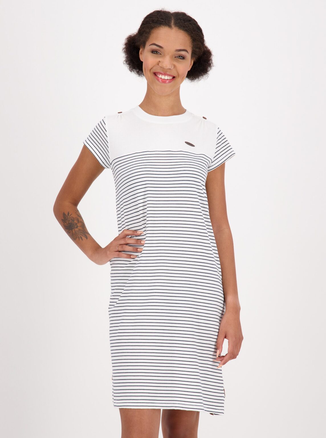White striped dress with belt Alife and Kickin - Women