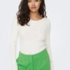 White sweater with opening at back ONLY Emmy - Women