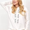 White sweatshirt Lalous BL-0442. R01
