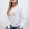 White sweatshirt with print